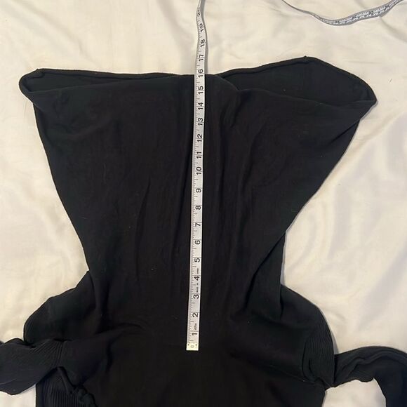 Sunset rd size S long sleeve cowl neck black tunic sweater ruffle details EUC - Picture 5 of 10